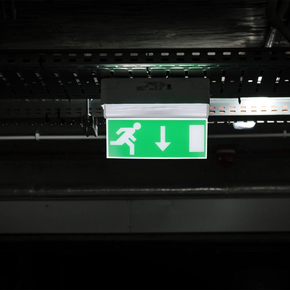 Emergency Exit Sign - ไฟฉุกเฉิน LED เชิงพาณิชย์ หลอดไฟสีเขียว ป้ายทางออก ไฟรักษาความปลอดภัย